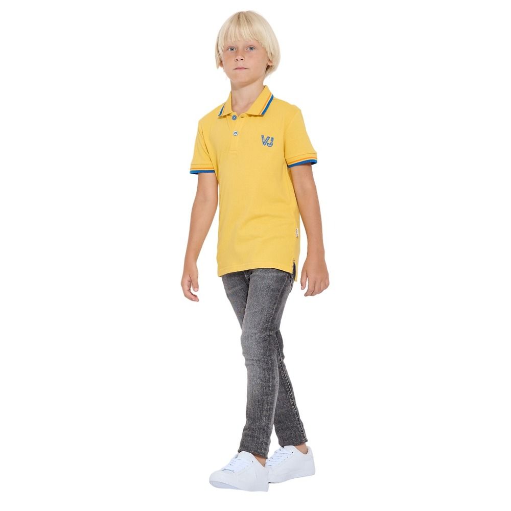 Victor and Jane - Boys' Short Sleeve Polo Shirt - Yellow