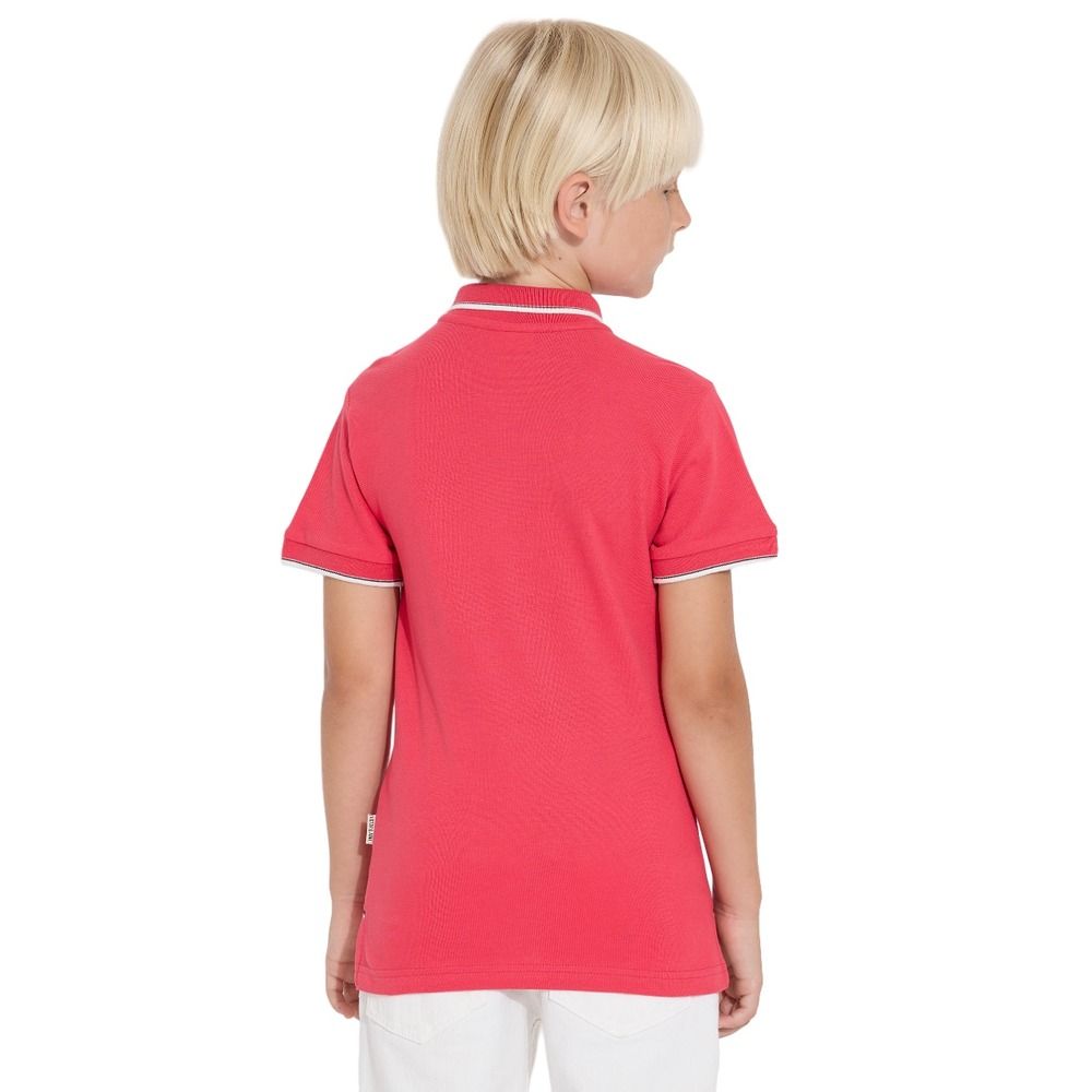 Victor and Jane - Boys' Short Sleeve Polo Shirt - Pink