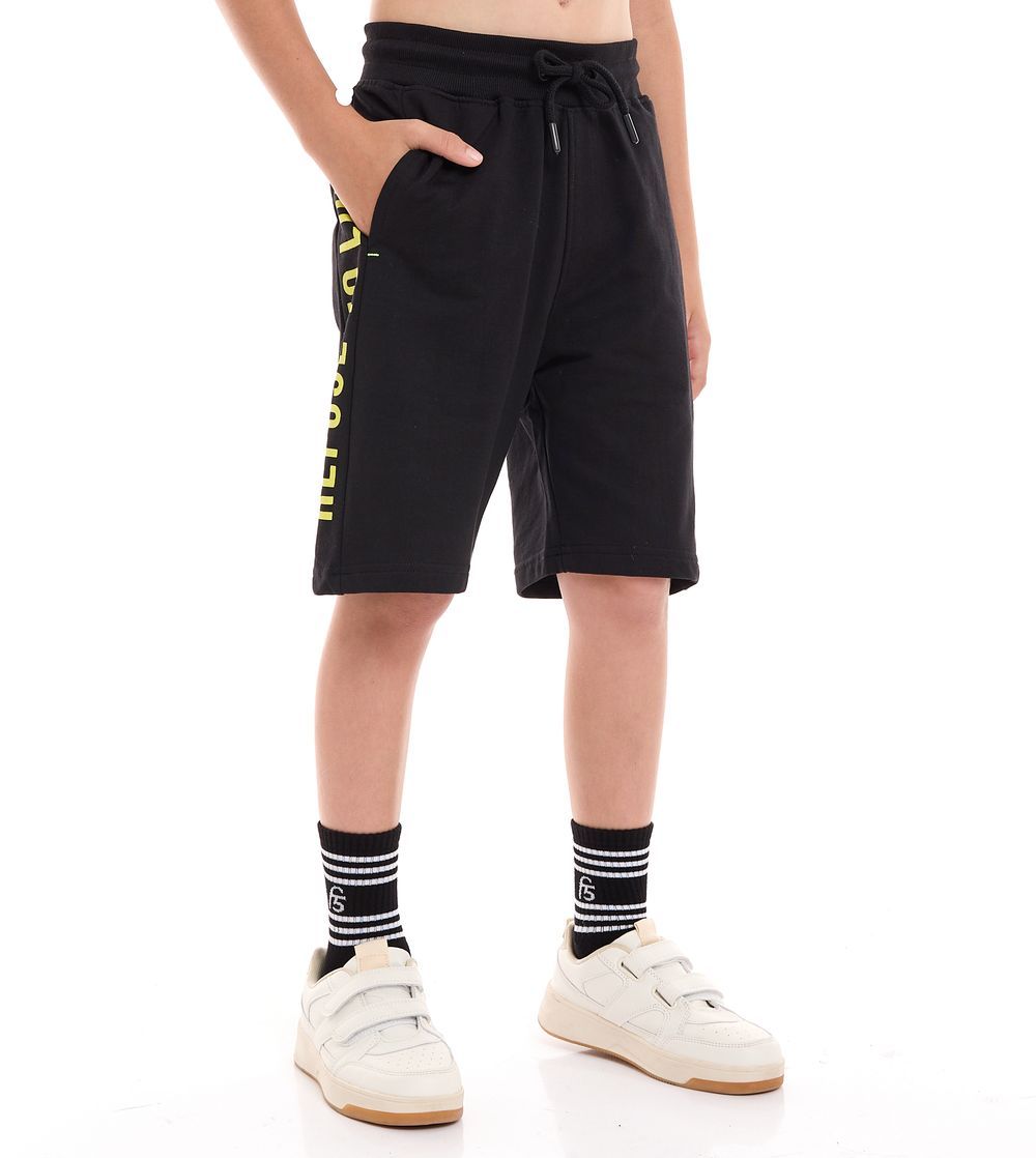 Victor and Jane - 2pc-Set - Boys T-Shirt And Shorts - Olive/Black