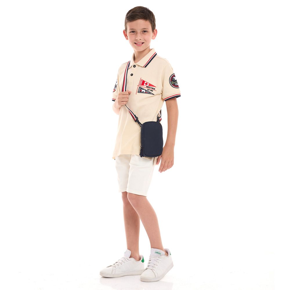 Victor and Jane - Classic Style Polo Shirt For Boys - Cream