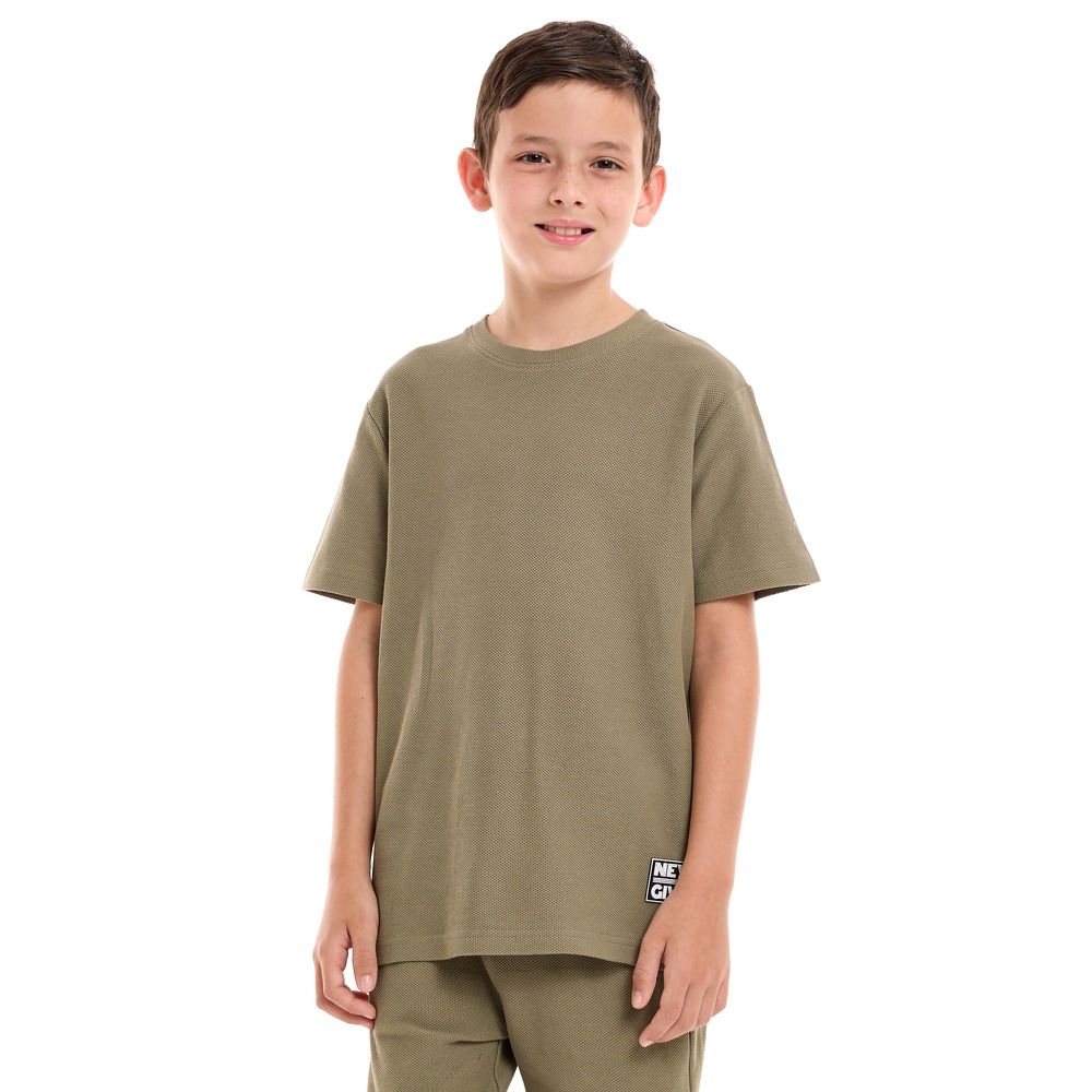 Victor and Jane - 2pc-Set - Boy's T-Shirt And Shorts - Green