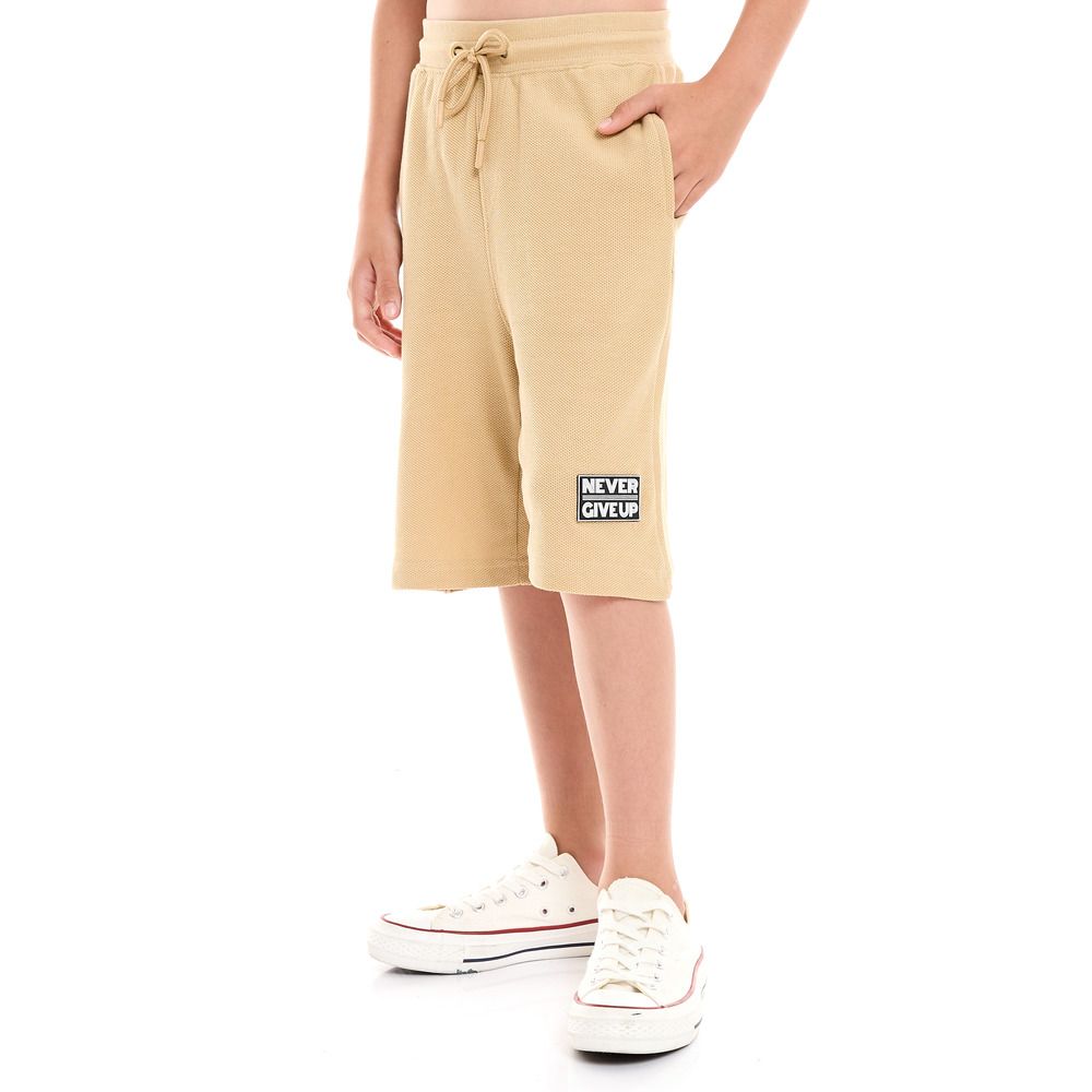 Victor and Jane - 2pc-Set - Boy's T-Shirt And Shorts - Beige