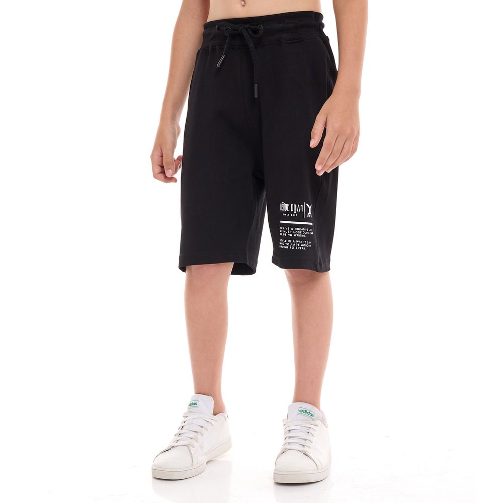 Victor and Jane - 2pc-Set - Boy's T-Shirt And Shorts - Black