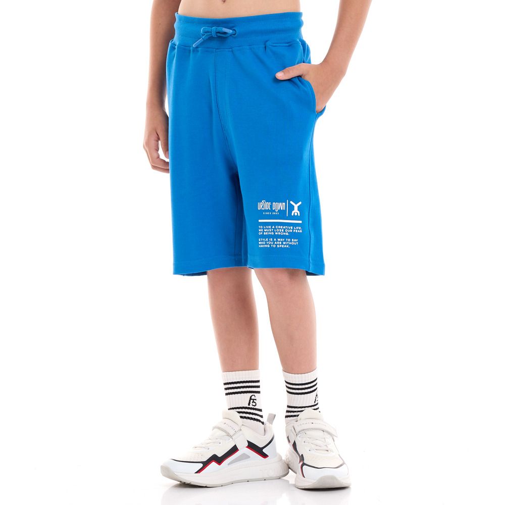 Victor and Jane - 2pc-Set - Boy's Comfy T-Shirt And Shorts - Blue