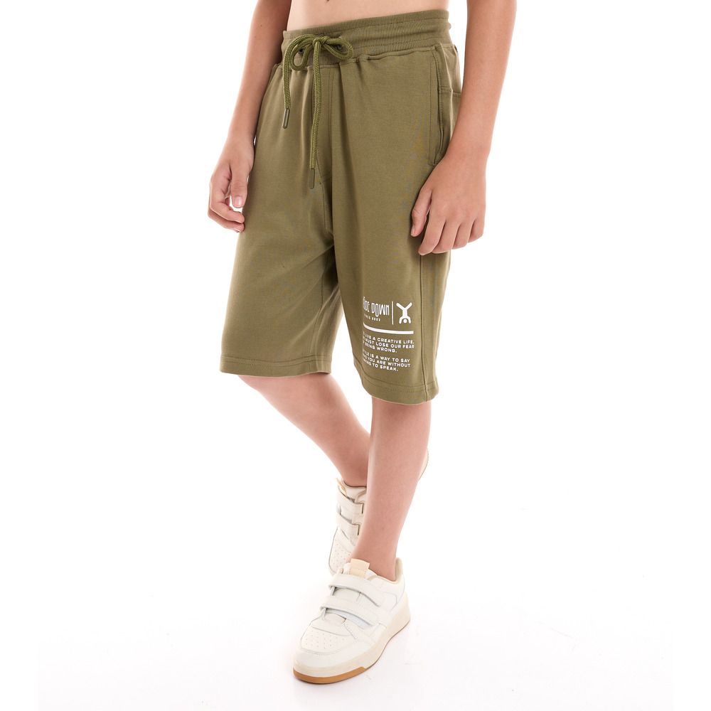 Victor and Jane - 2pc-Set - Boys T-Shirt And Shorts - Olive