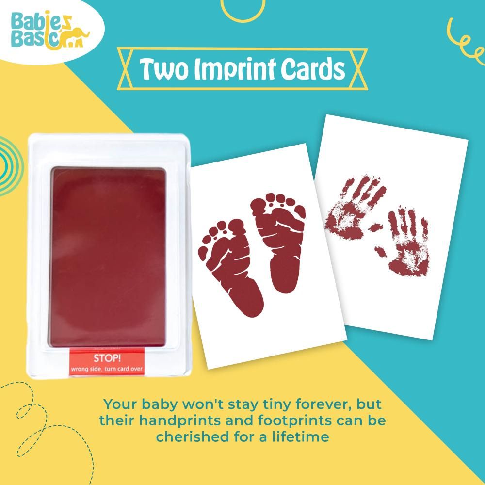 Babies Basic - Clean Fingerprint w/ Two Imprint Cards - 12.5cm - Burgundy - Red