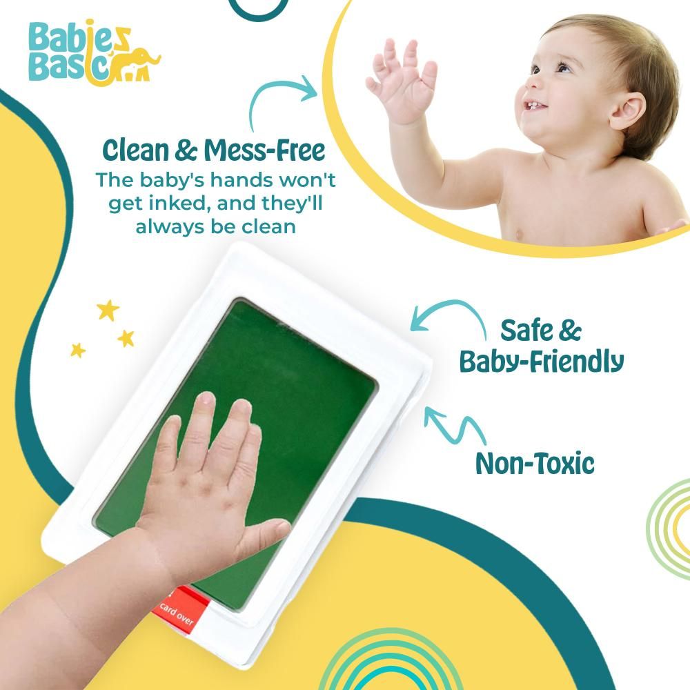 Babies Basic - Clean Fingerprint w/ Two Imprint Cards - 12.5cm - Dark Green