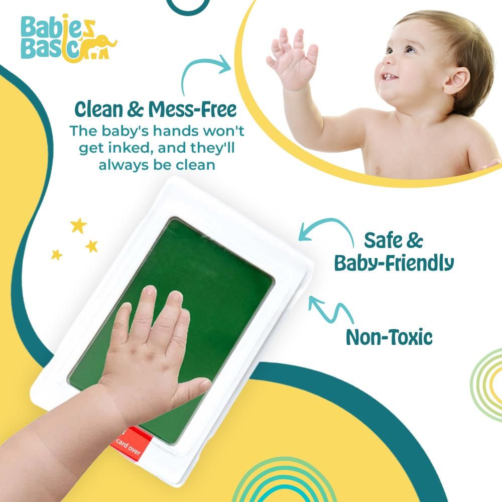 Babies Basic - Clean Fingerprint w/ Two Imprint Cards - 12.5cm - Emarald Green