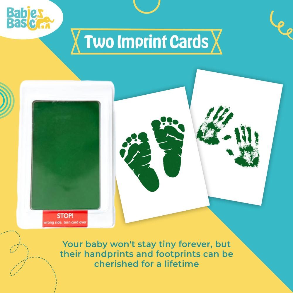 Babies Basic - Clean Fingerprint w/ Two Imprint Cards - 12.5cm - Emarald Green