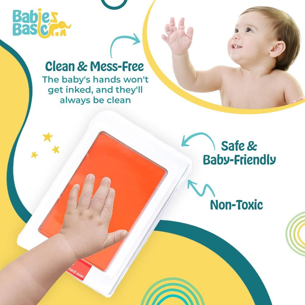 Babies Basic - Clean Fingerprint w/ Two Imprint Cards - 12.5cm - Orange