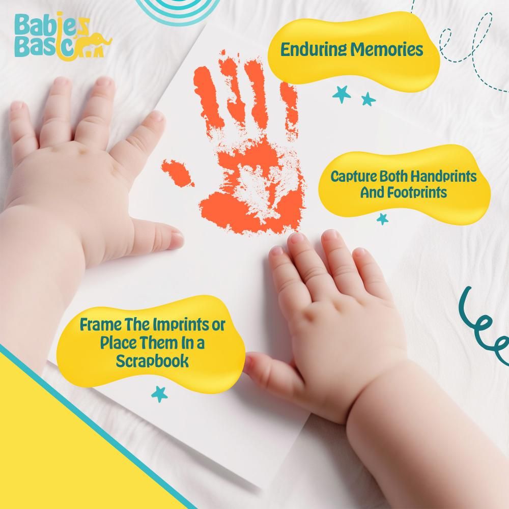 Babies Basic - Clean Fingerprint w/ Two Imprint Cards - 12.5cm - Orange