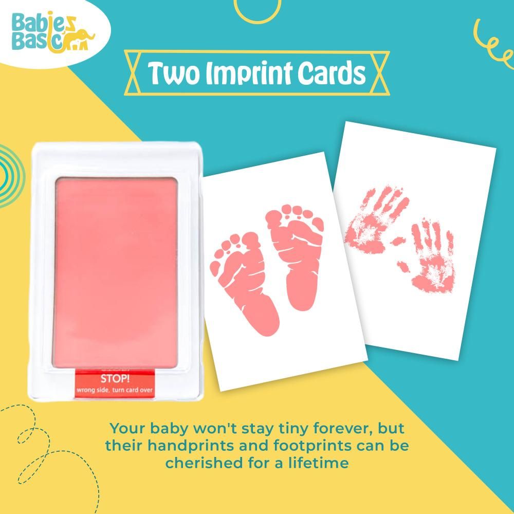 Babies Basic - Clean Fingerprint w/ Two Imprint Cards - 12.5cm - Pink