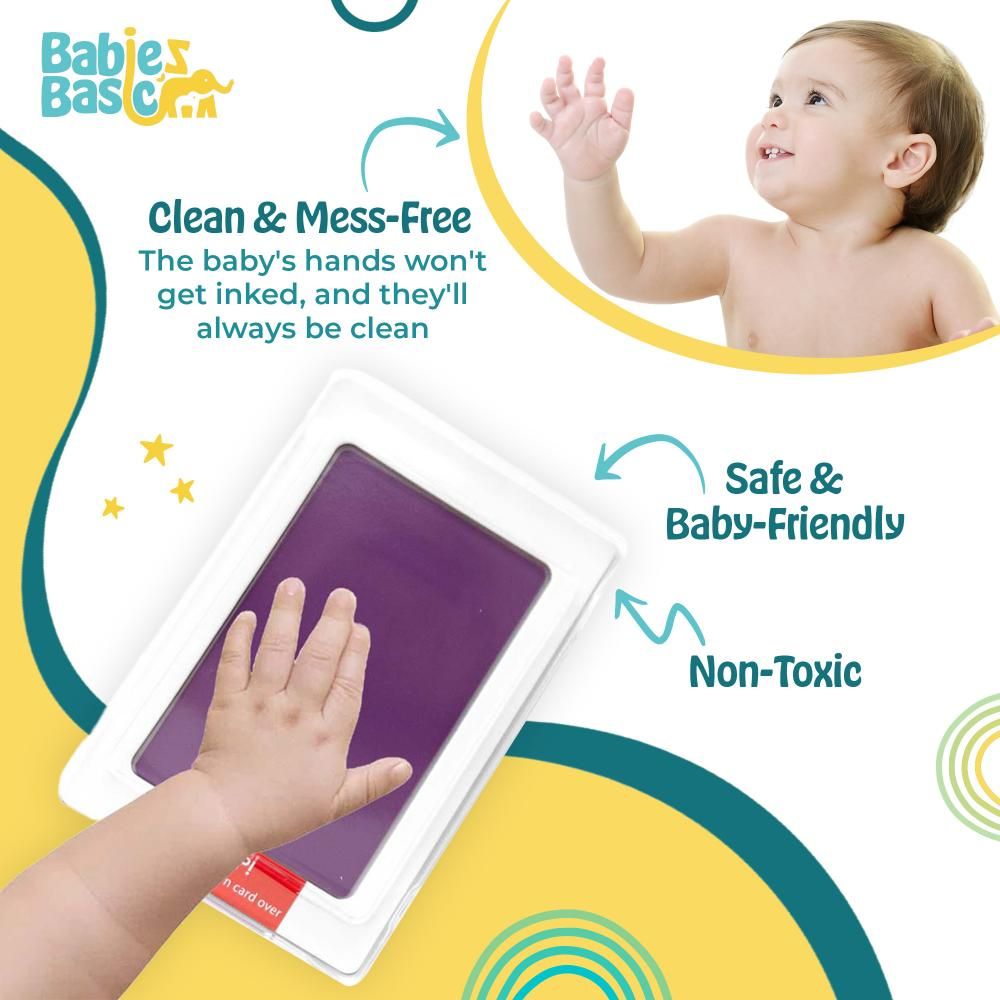 Babies Basic - Clean Fingerprint w/ Two Imprint Cards - 12.5cm - Purple