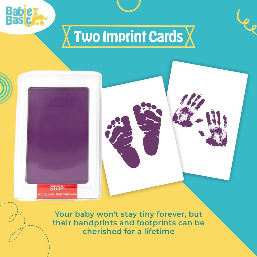 Babies Basic - Clean Fingerprint w/ Two Imprint Cards - 12.5cm - Purple