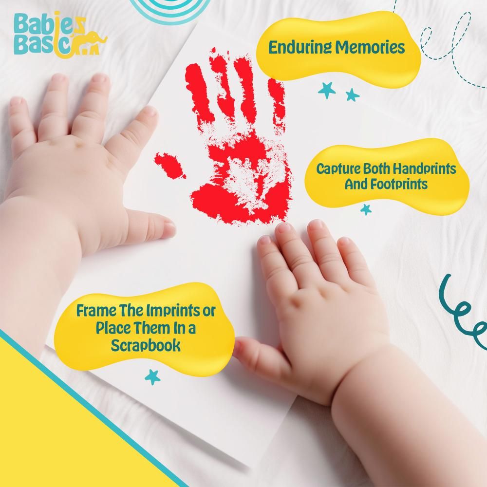 Babies Basic - Clean Fingerprint w/ Two Imprint Cards - 12.5cm - Red