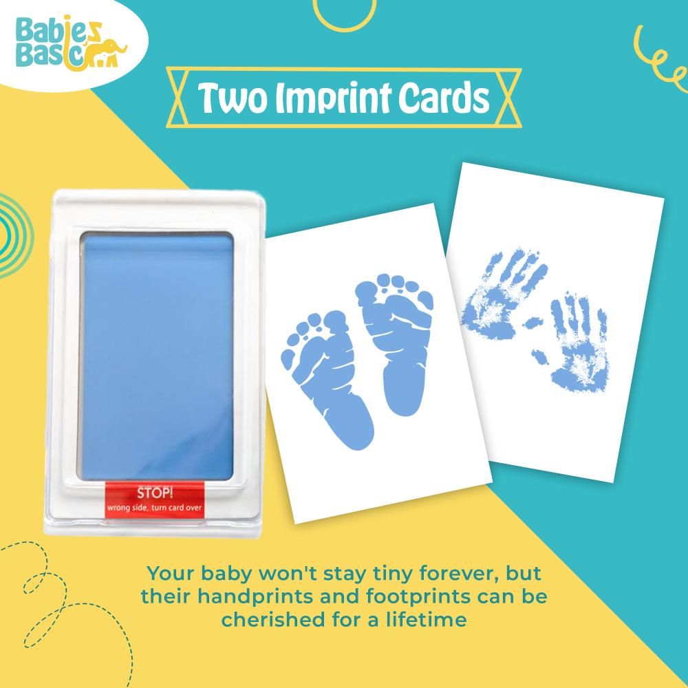 Babies Basic - Clean Fingerprint w/ Two Imprint Cards - 12.5cm - Sky Blue