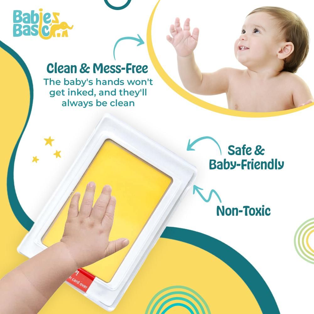 Babies Basic - Clean Fingerprint w/ Two Imprint Cards - 12.5cm - Yellow