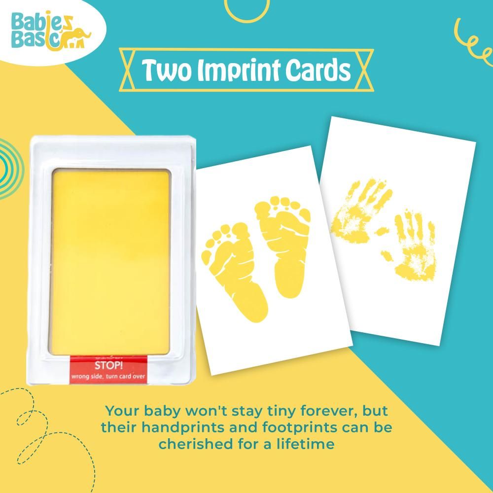 Babies Basic - Clean Fingerprint w/ Two Imprint Cards - 12.5cm - Yellow