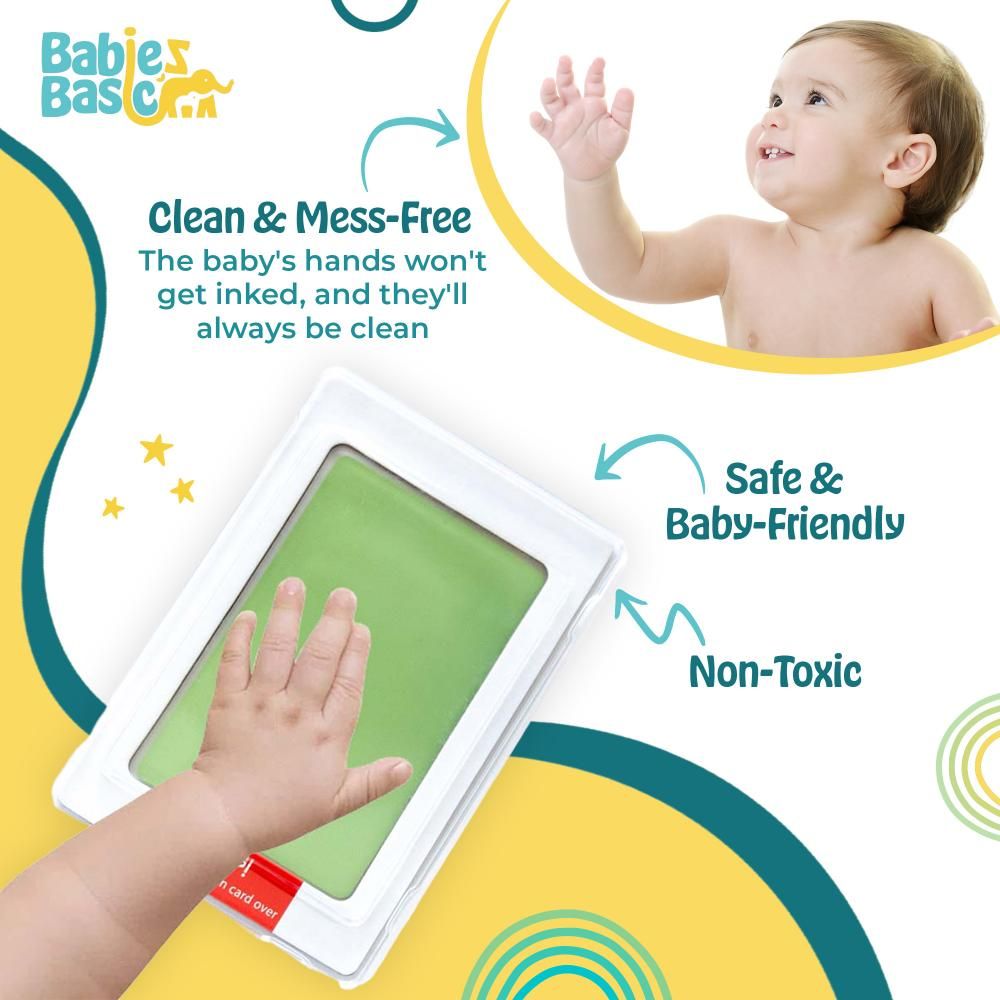 Babies Basic - Clean Fingerprint w/ Two Imprint Cards - 16cm - Parrot Green