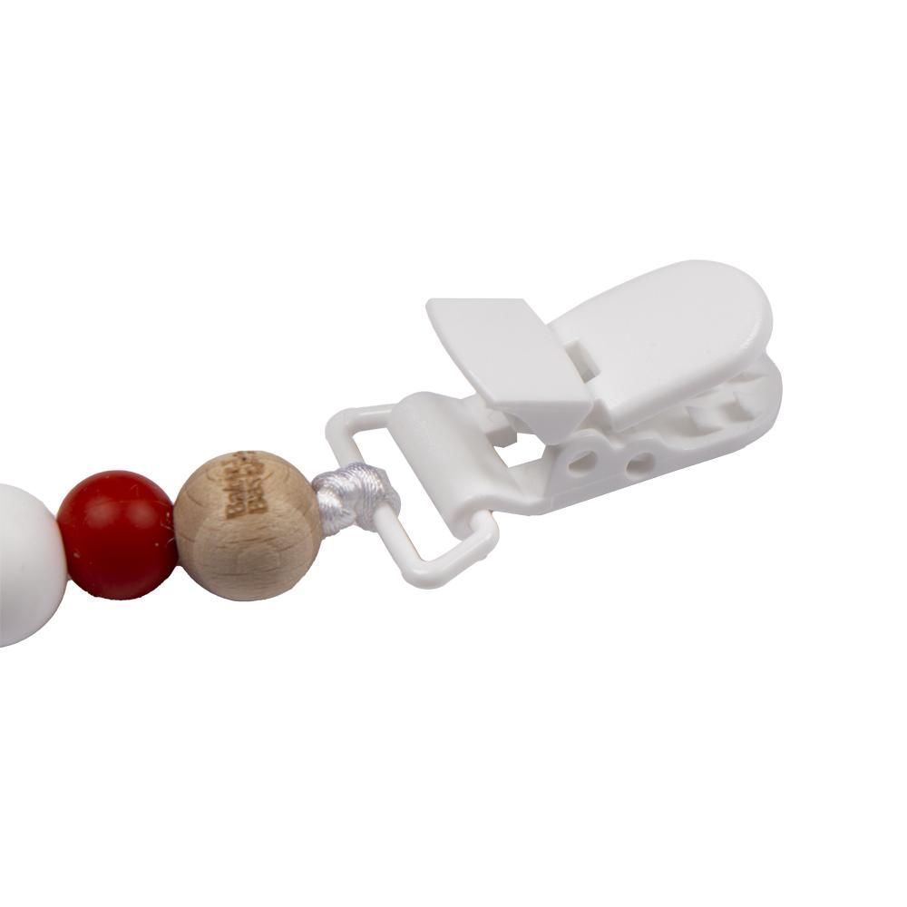 Babies Basic - Customized Pacifier Clip - Snowman - Red