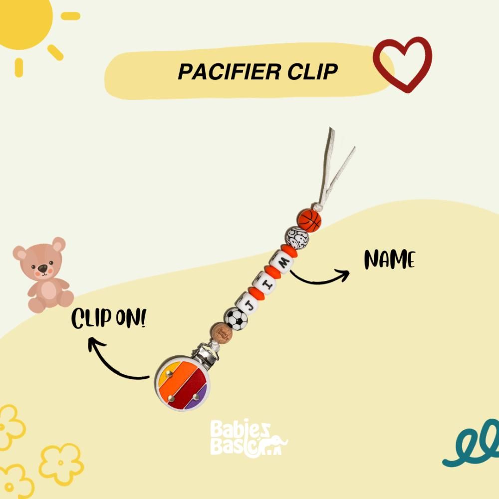 Babies Basic - Customized Pacifier Clip - Sports