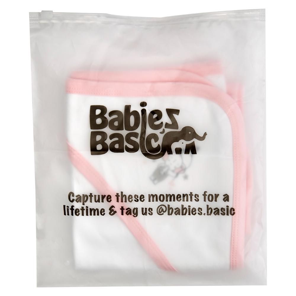 Babies Basic - Baby Cotton Blanket - White/Pink