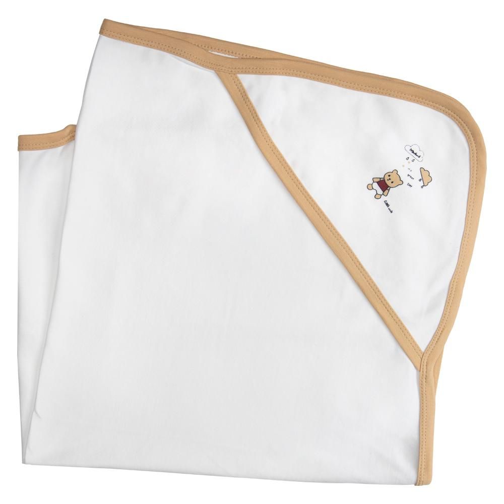 Babies Basic - Baby Cotton Blanket - White/Brown