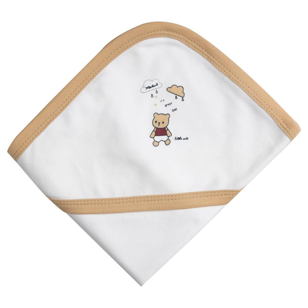 Babies Basic - Baby Cotton Blanket - White/Brown