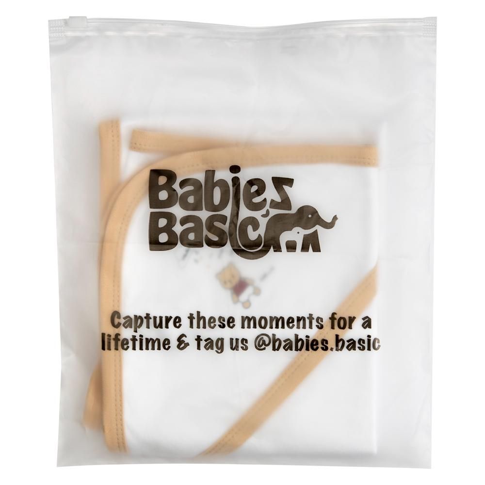 Babies Basic - Baby Cotton Blanket - White/Brown