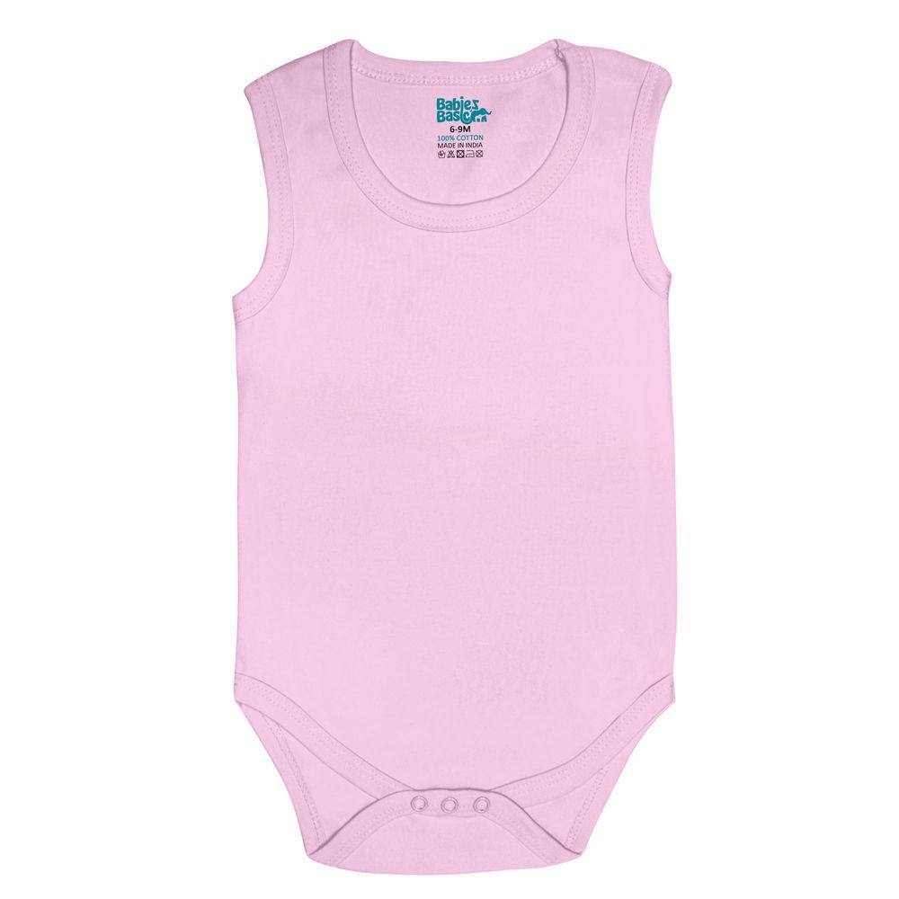 Babies Basic - 3pc-Set - Baby' Sleeveless Bodysuit - Pink/Lavender/Light Pink