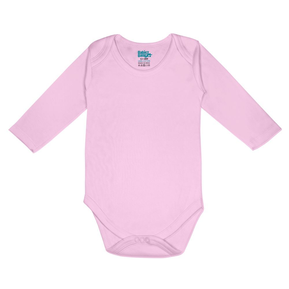 Babies Basic - 3pc-Set - Baby' Long Sleeves Bodysuit - Pink/Lavender/Light Pink