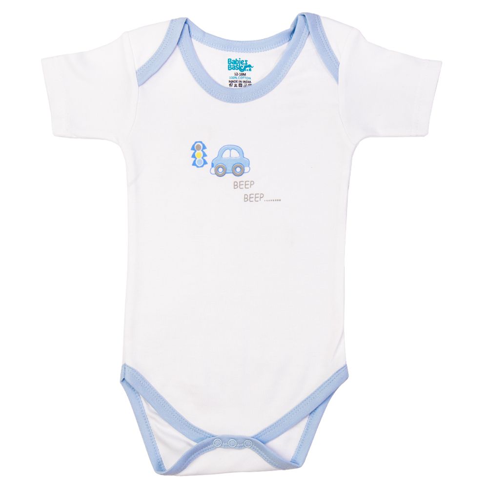 Babies Basic - 3pc-Set - Boys Printed Cotton Romper