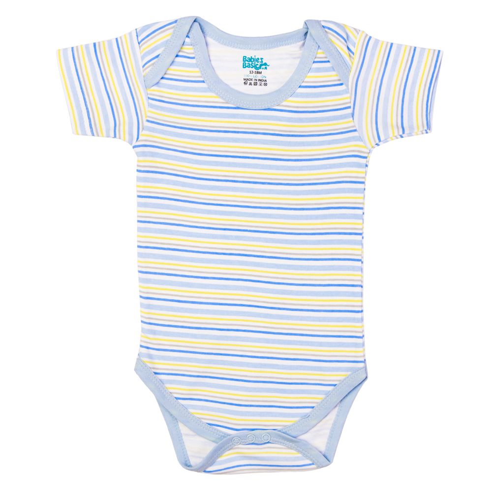 Babies Basic - 3pc-Set - Boys Printed Cotton Romper