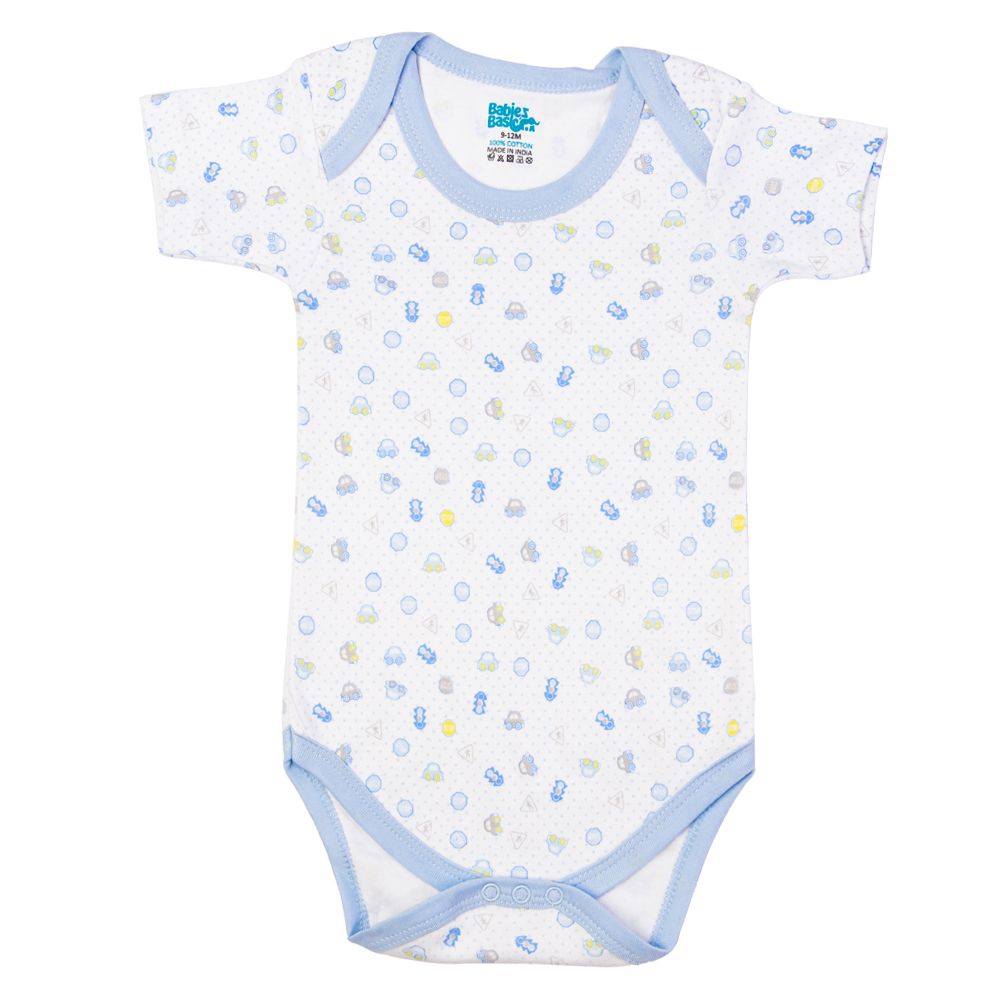 Babies Basic - 3pc-Set - Boys Printed Cotton Romper