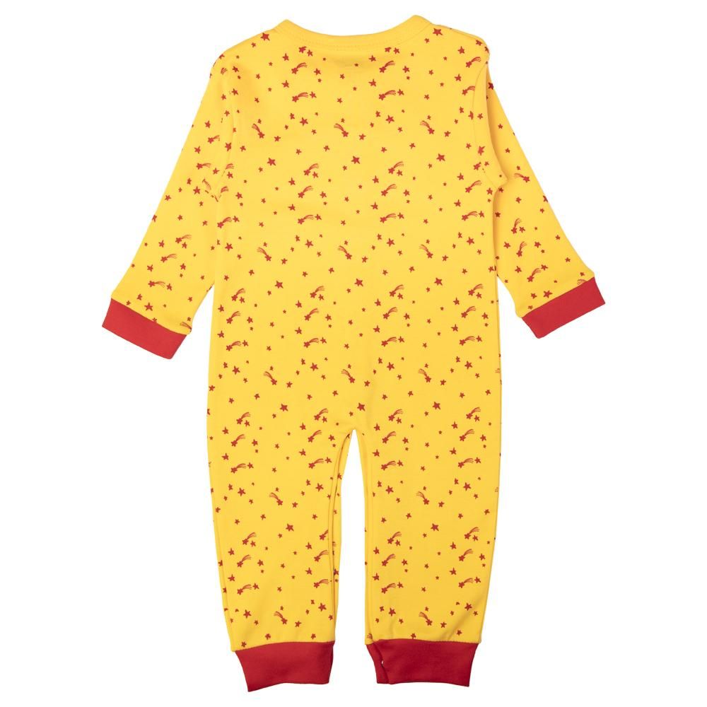 Babies Basic - Printed Long Sleeves Jumpsuit/Romper/Sleepsuit - Yellow/Red