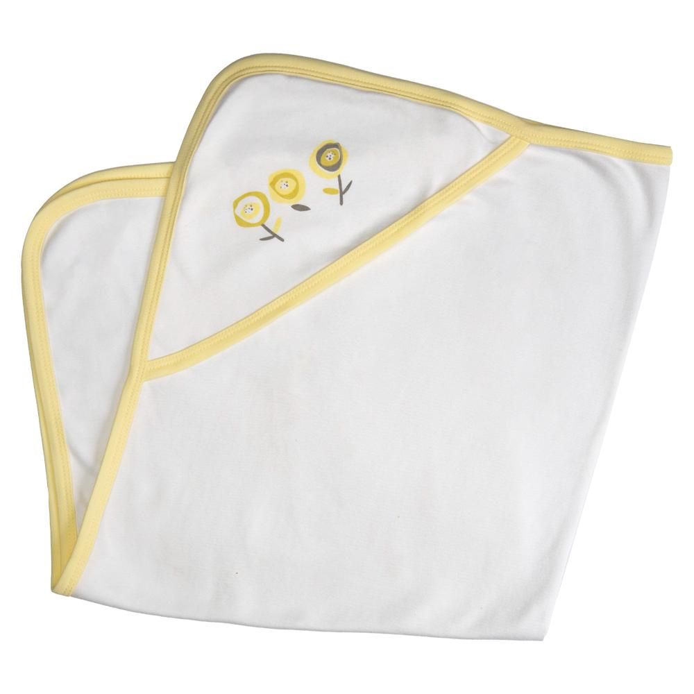 Babies Basic - 7pc Cotton Set - Bib, Romper, Mittens, Blanket, Cap, Top & Pyjama - Flower - Lemon