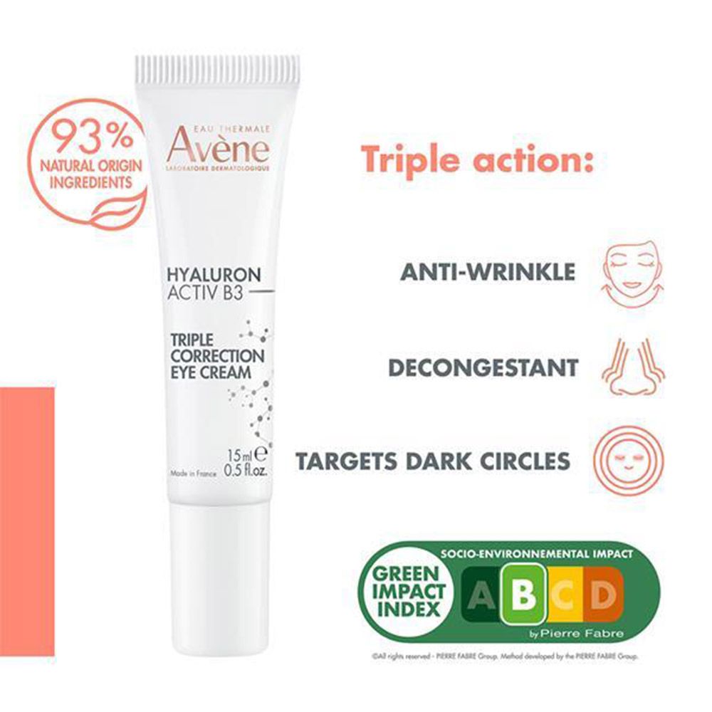 Avene - Hyaluron Activ B3 Triple Action Eye Cream - 15 ml