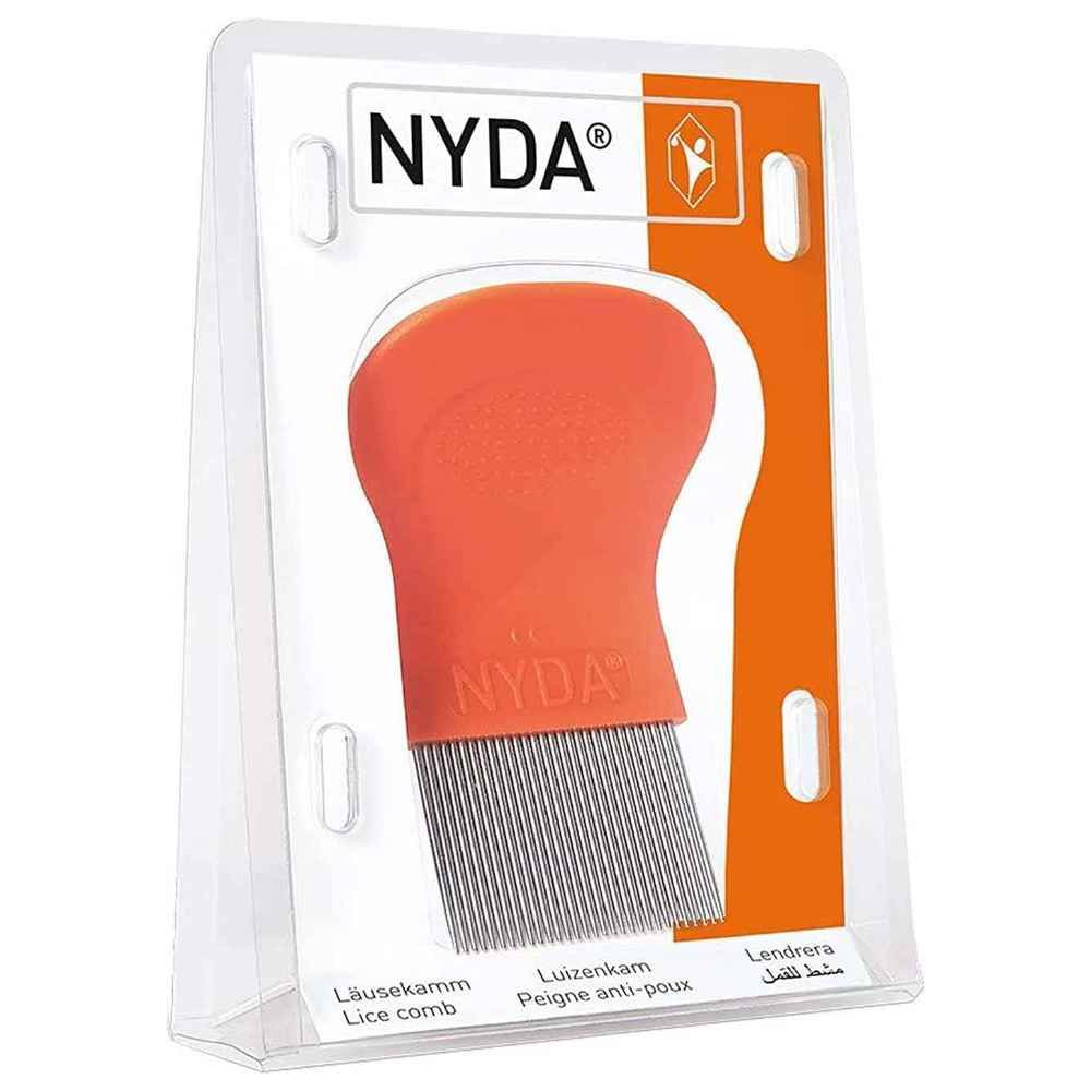 Nyda - Lice Metal Comb - Orange