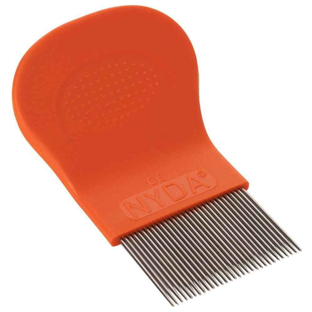 Nyda - Lice Metal Comb - Orange