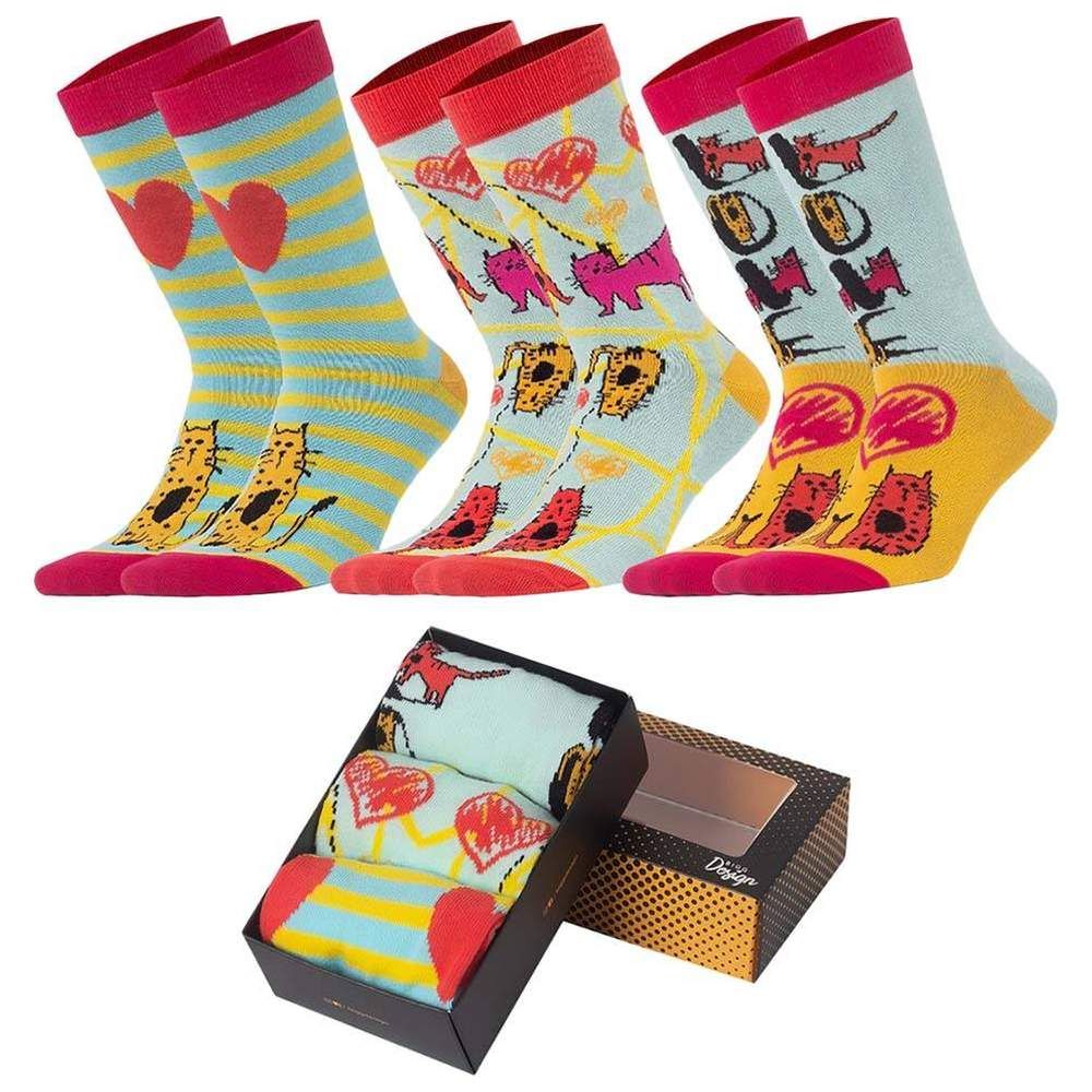 Biggdesign - 3pc-Set - Cats Print Socks Set