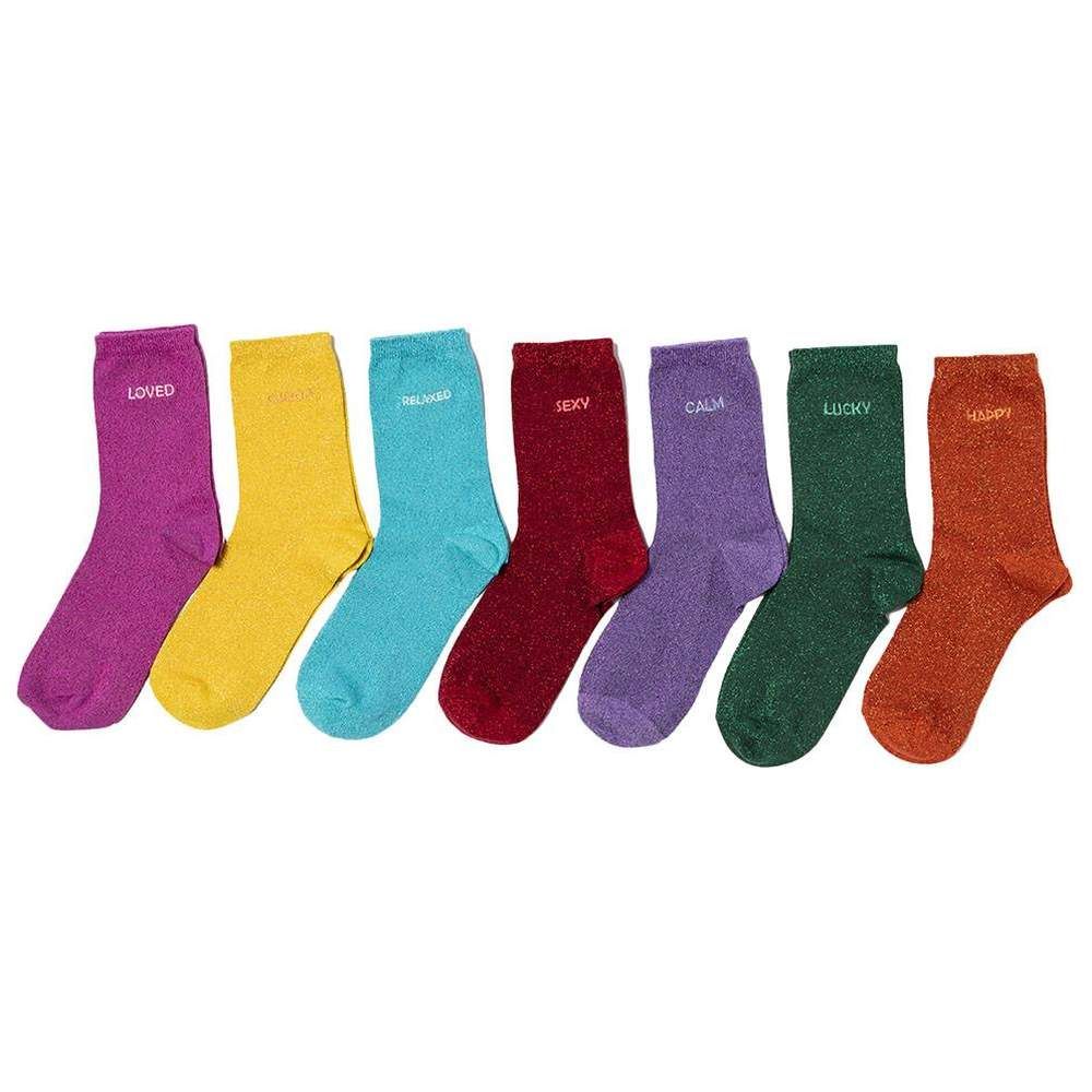 Biggdesign - 7pc-Set - Moods Up Glitter Socket Socks