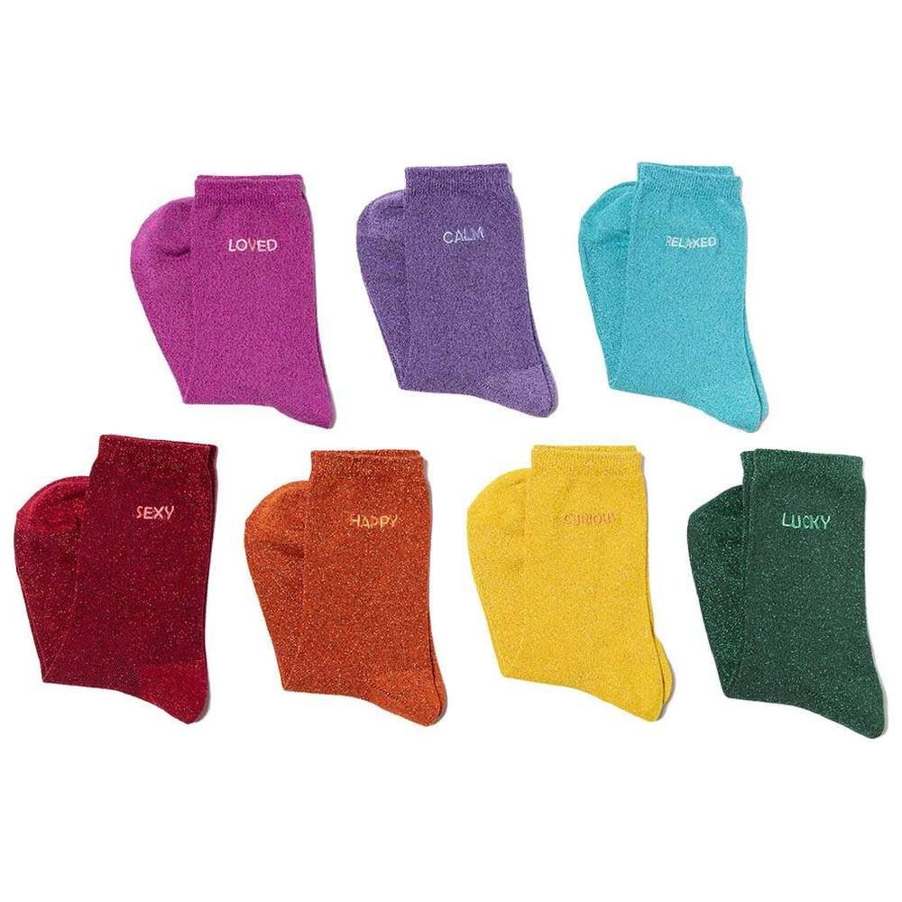 Biggdesign - 7pc-Set - Moods Up Glitter Socket Socks