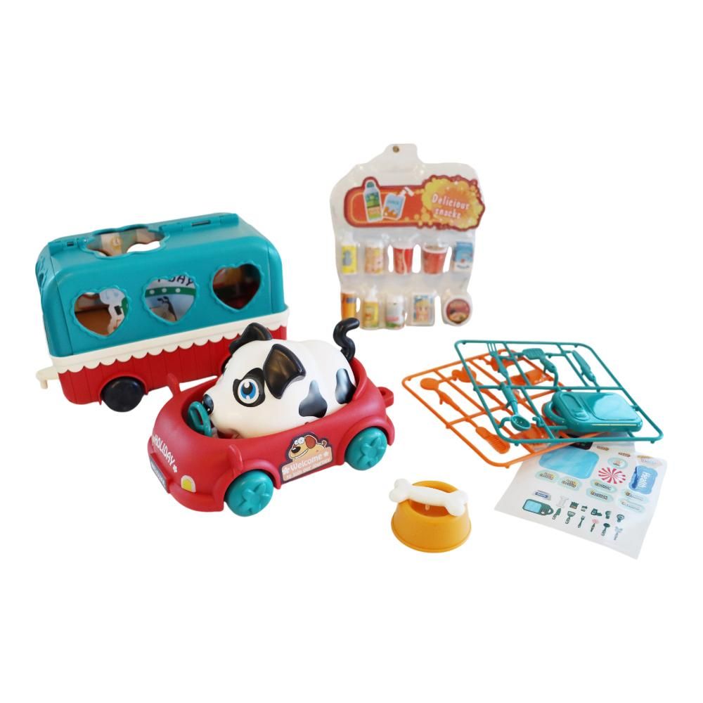 Ogi Mogi - Toys Voice Controlled Dog, Car and Snack Cart Play Set