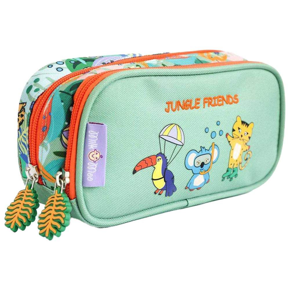 Milk&Moo - Double Compartment Pencil Case - Jungle Friends