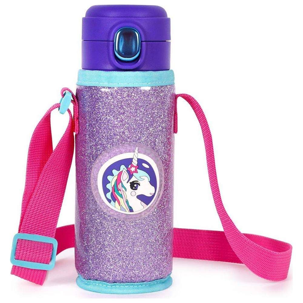 Milk&Moo - Ayris Stainless Steel Water Bottle w/ Carrying Bag - 420 ml