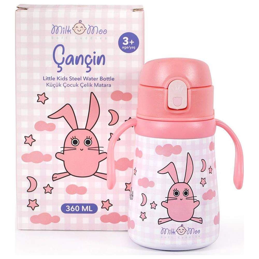 Milk&Moo - Stainless Steel Cancin Flask - Pink Bunny - 360 ml