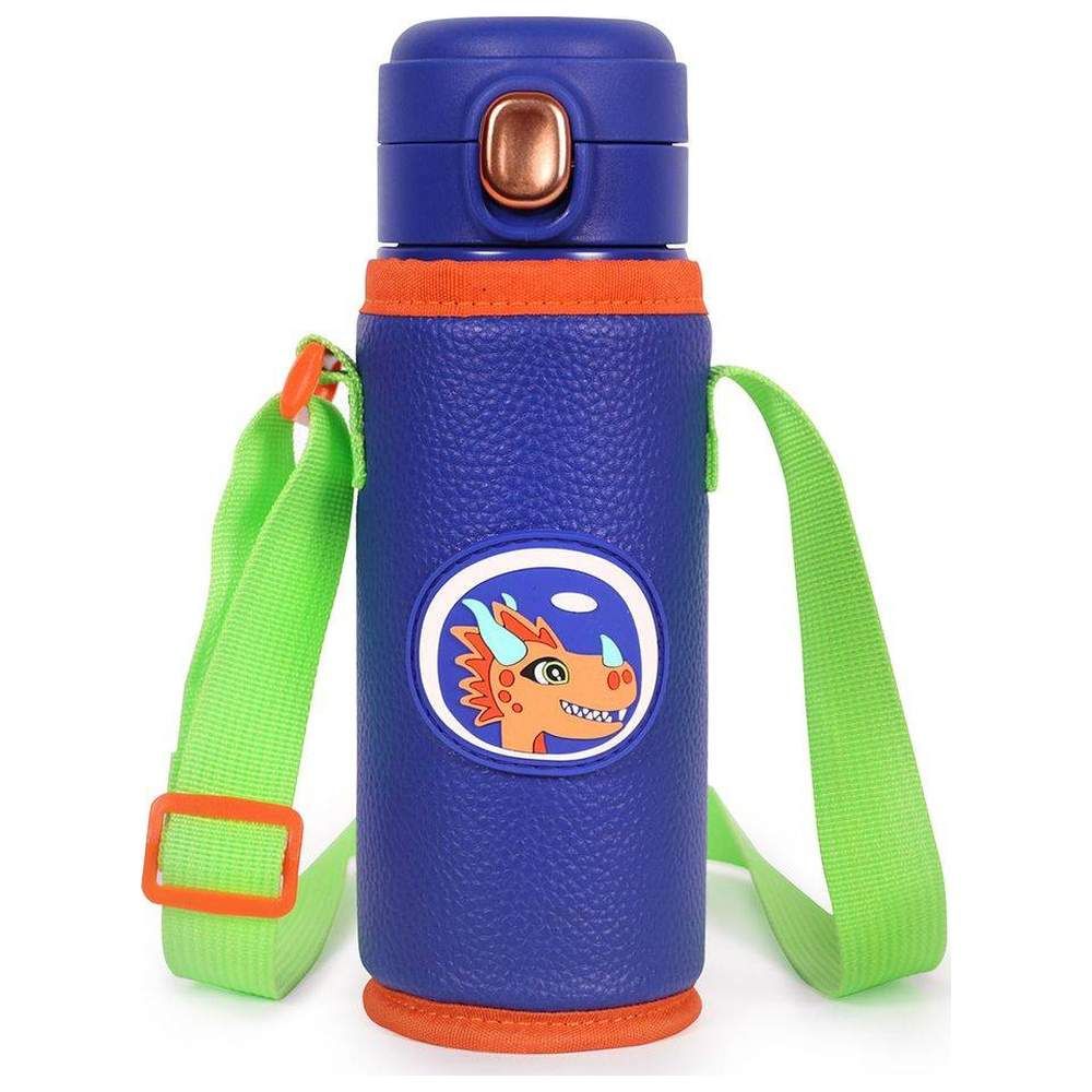 Milk&Moo - Ponix Stainless Steel Water Bottle w/ Carrying Bag - 420 ml