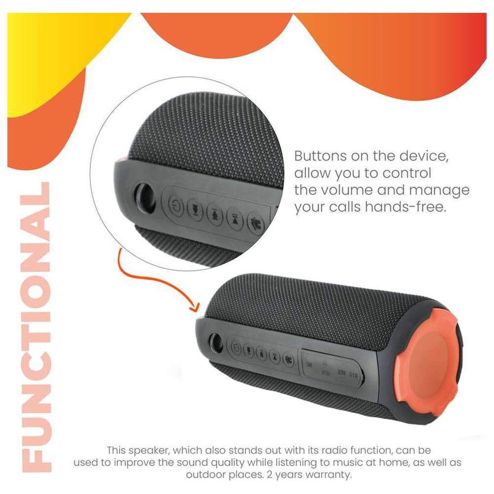 Moodix - Portable Bluetooth Speaker - Black