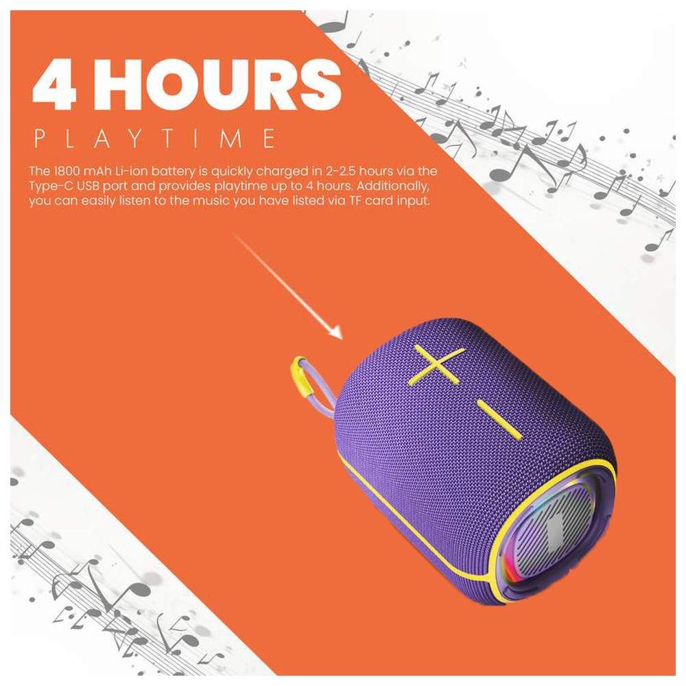 Moodix - Portable Bluetooth Speaker - Purple