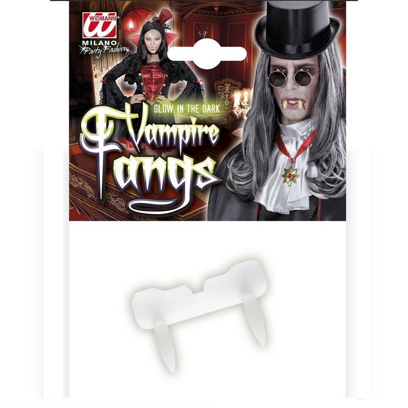 Widmann - Glow In The Dark Vampire Fangs - White